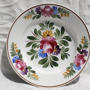Traditional Hungarian Ceramic Plate, Hungarian Pottery, Folk Plate, Antique Peasant Plate