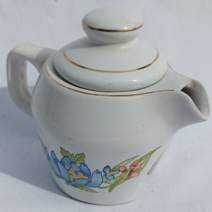 Hungarian Traditional Little White Teapot, Coffee Pot