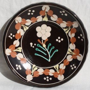 Vintage Hungarian Traditional Folk Plate, Vintage Hand Painted Wall Plate Dishes, Wall Hangings, Folk Art, Flower Design