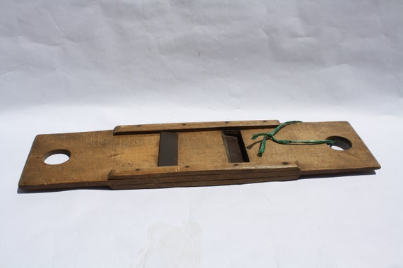 Antique Cabbage Slicer Cutter Mandolin Slaw Board Wood Shredder