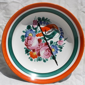 Traditional Hungarian Ceramic Plate, Hungarian Pottery, Folk Plate, Antique Peasant Plate