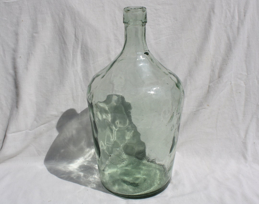 Vintage Clear Demijohn Hand Blown Bottle Clear Demijohn Etsy