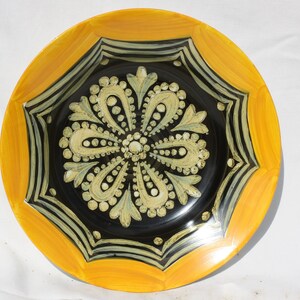 Traditional Hungarian Ceramic Plate, Hungarian Pottery, Folk Plate, Antique Peasant Plate