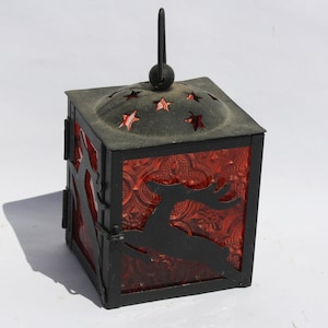 Little Glass Metal Lampion, Little Candle Holder