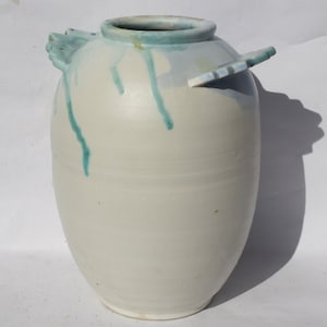 Hungarian Modern Flown glazed Huge Vase