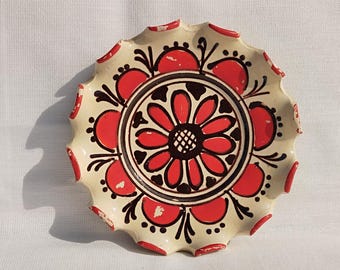 アンティーク民芸陶板：トランシルヴァニアの鳥の陶器 - Etsy 日本