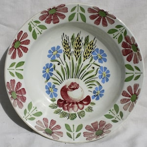 Traditional Hungarian Ceramic Plate, Hungarian Pottery, Folk Plate, Antique Peasant Plate