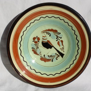 Traditional Folk Bird Plate, Handpainted Wall Plate, Bird Designed Wall Hanging, Kitchen Decoration, Rare Wall Hanging Plate