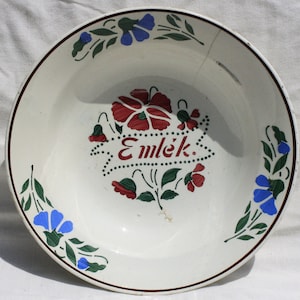Traditional Hungarian Ceramic Plate, Hungarian Pottery, Folk Plate, Antique Peasant Plate