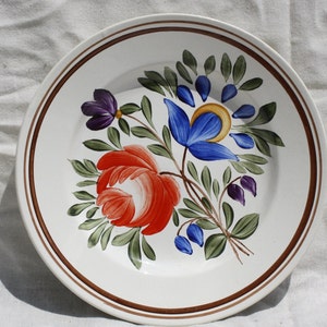 Traditional Hungarian Ceramic Plate, Hungarian Pottery, Folk Plate, Antique Peasant Plate