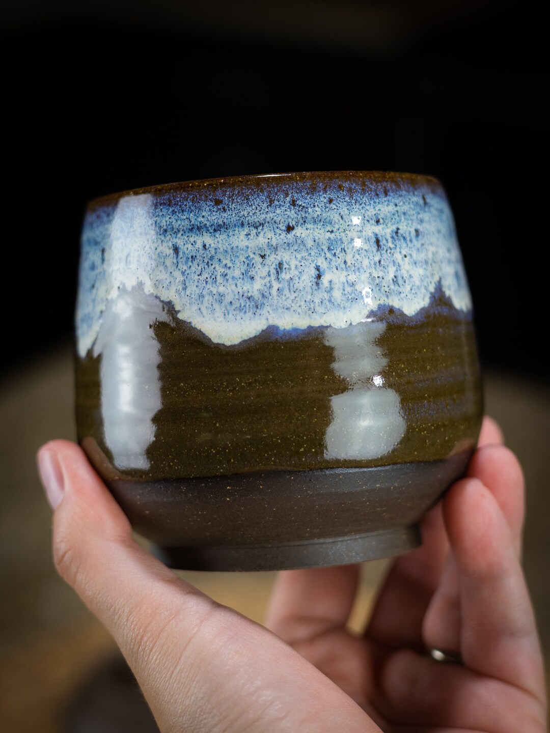 Coffee Tumblers Set of Two Cups Tea Cup Coffee Cup Handleless Ceramic