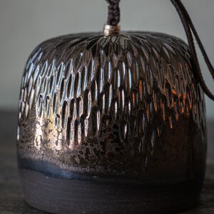 Carved Bell Handmade Stoneware Bell Wind Chime Ceramic Bell Home Decor ...