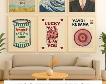 Trendy Pop Art Bundle | Set of Over 500 Digital Prints for Modern Decor | Downloadable Wall Posters