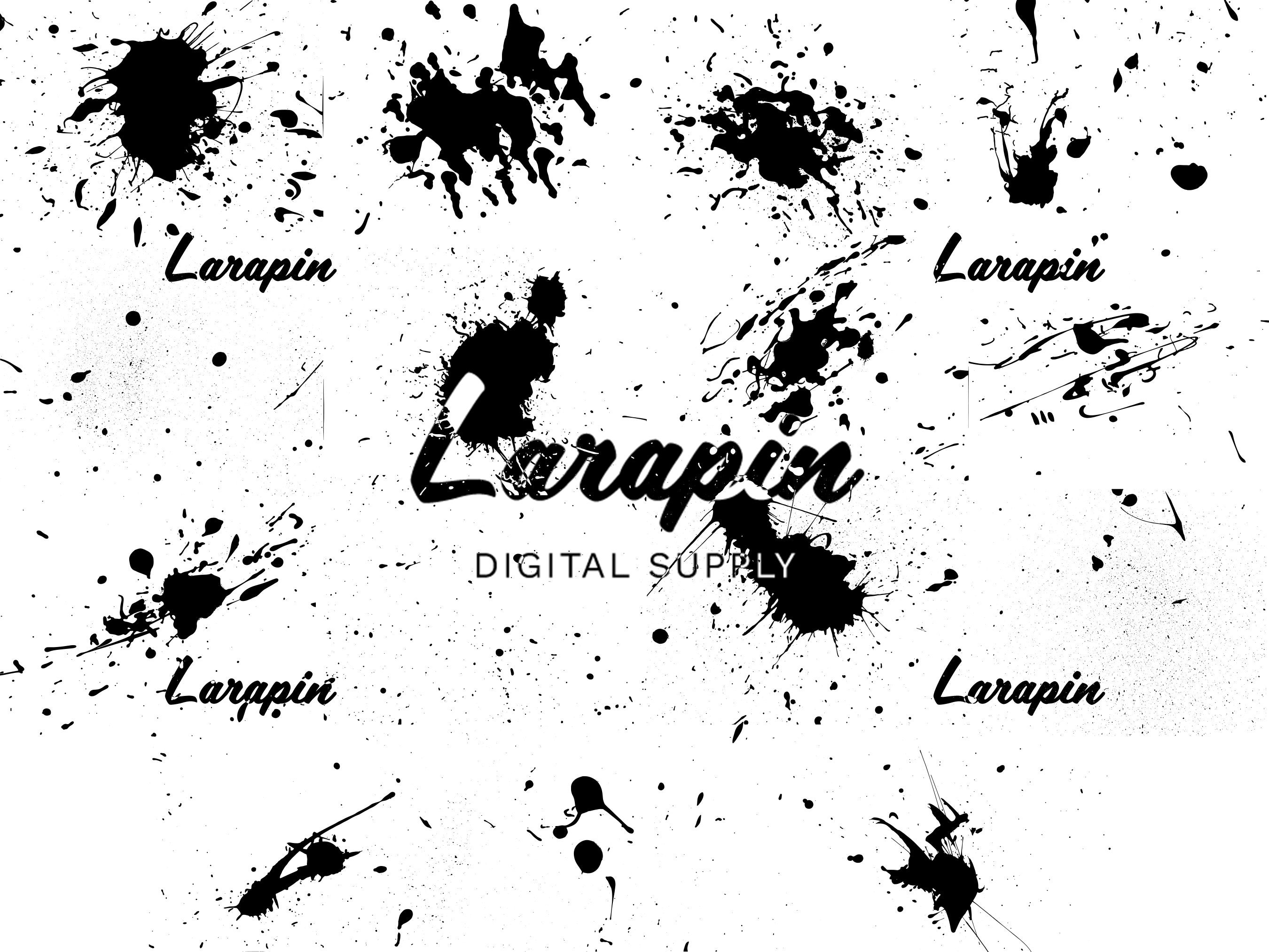 Paint Splatter Decal 15 Pack Includes Illustrator AI Svg Etsy