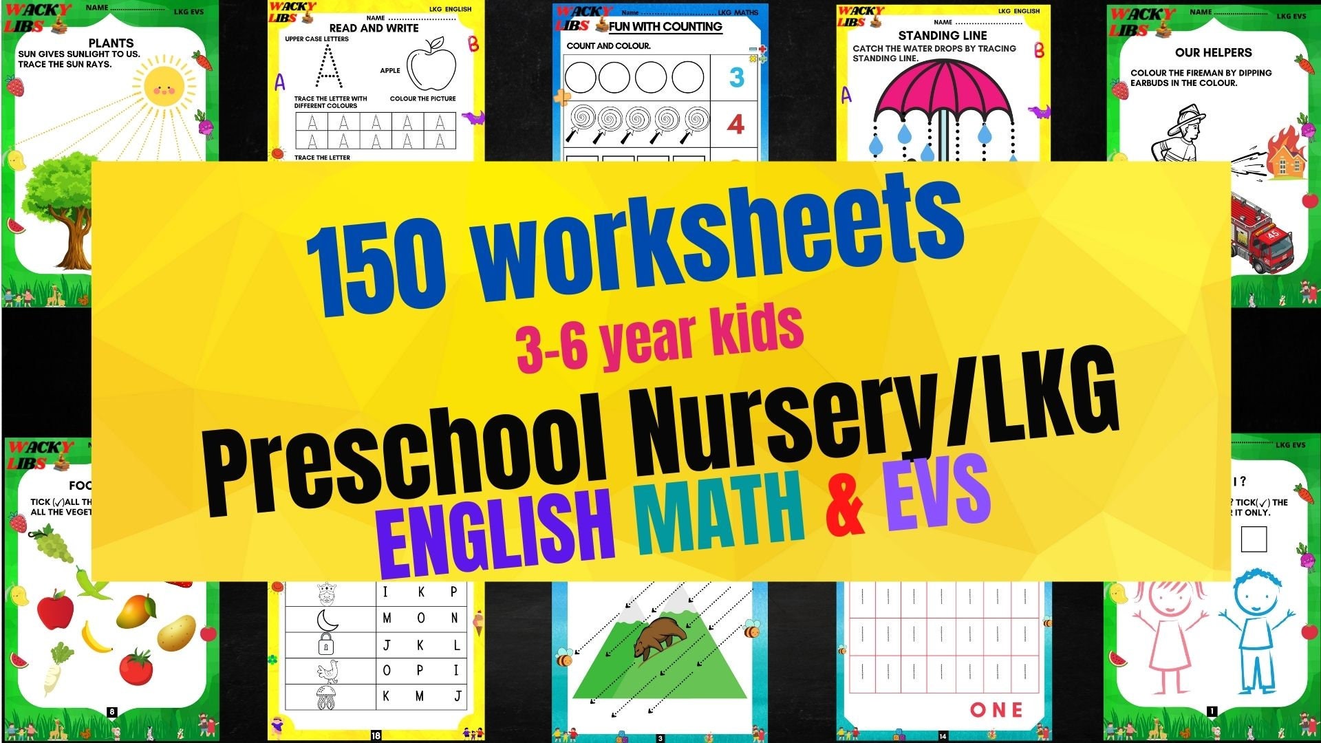preschool worksheets nursery lkg worksheets worksheets for etsy australia