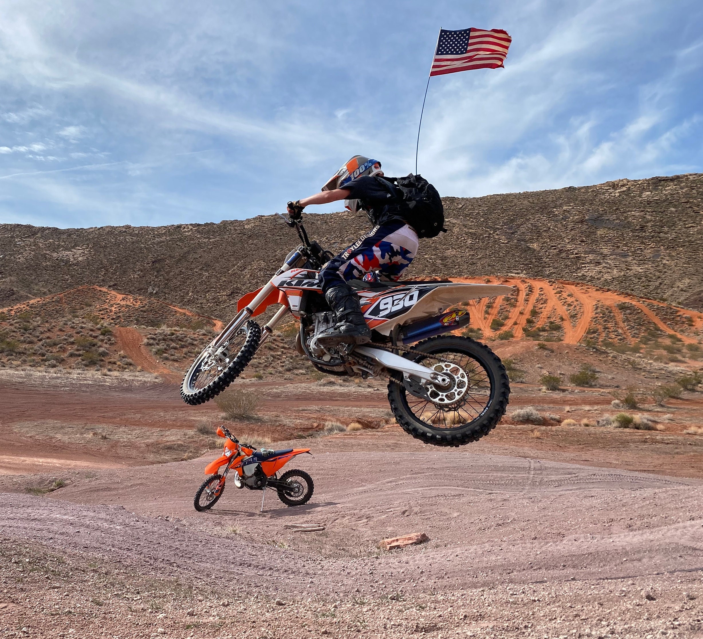 Dirt bike ATV Flag Mount Holder For Backpacks Etsy
