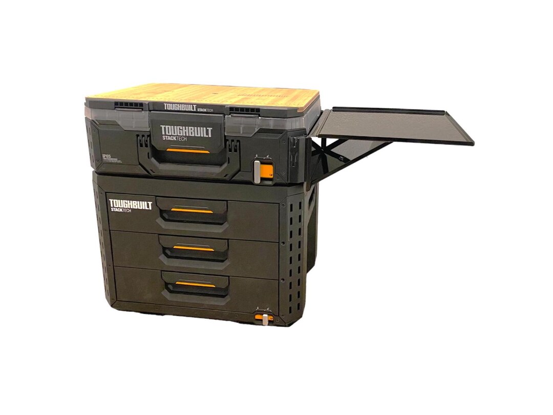 Toughbuilt Stacktech Folding Steel Side Table, Quick Detaching ...