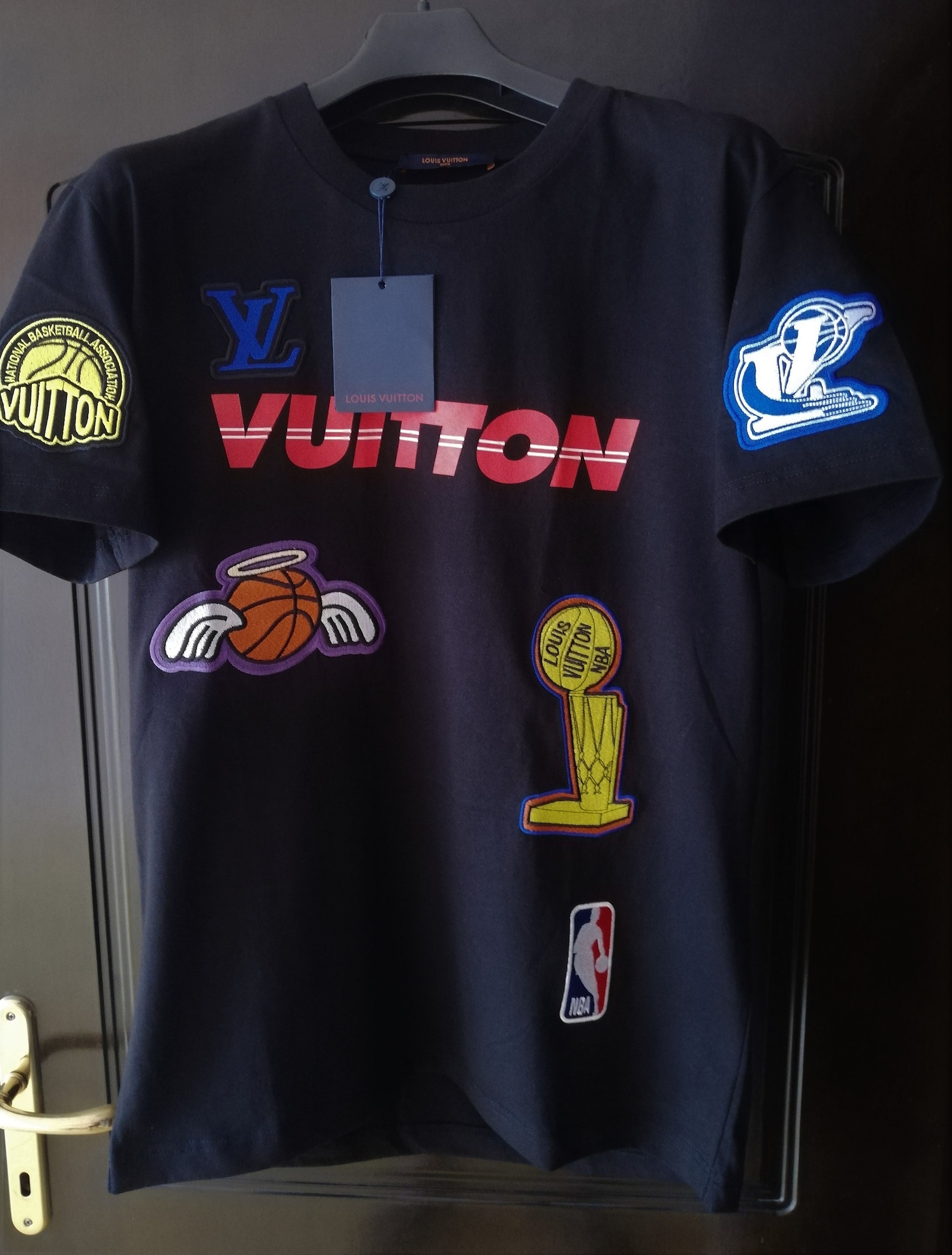 Rare LV Louis Vuitton x NBA Stampa Uomo e Tshirt Oversize Etsy Italia