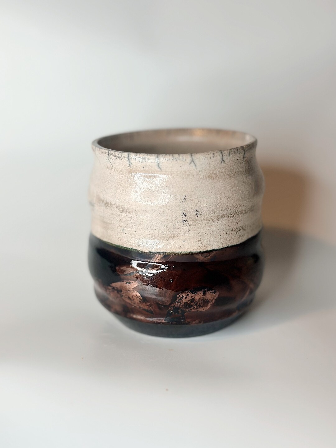 Raku Black Metalic Vase - Etsy