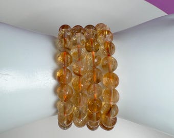 Citrine Bracelet 8mm Beads | Abundance Prosperity Crystal Jewelry Gift