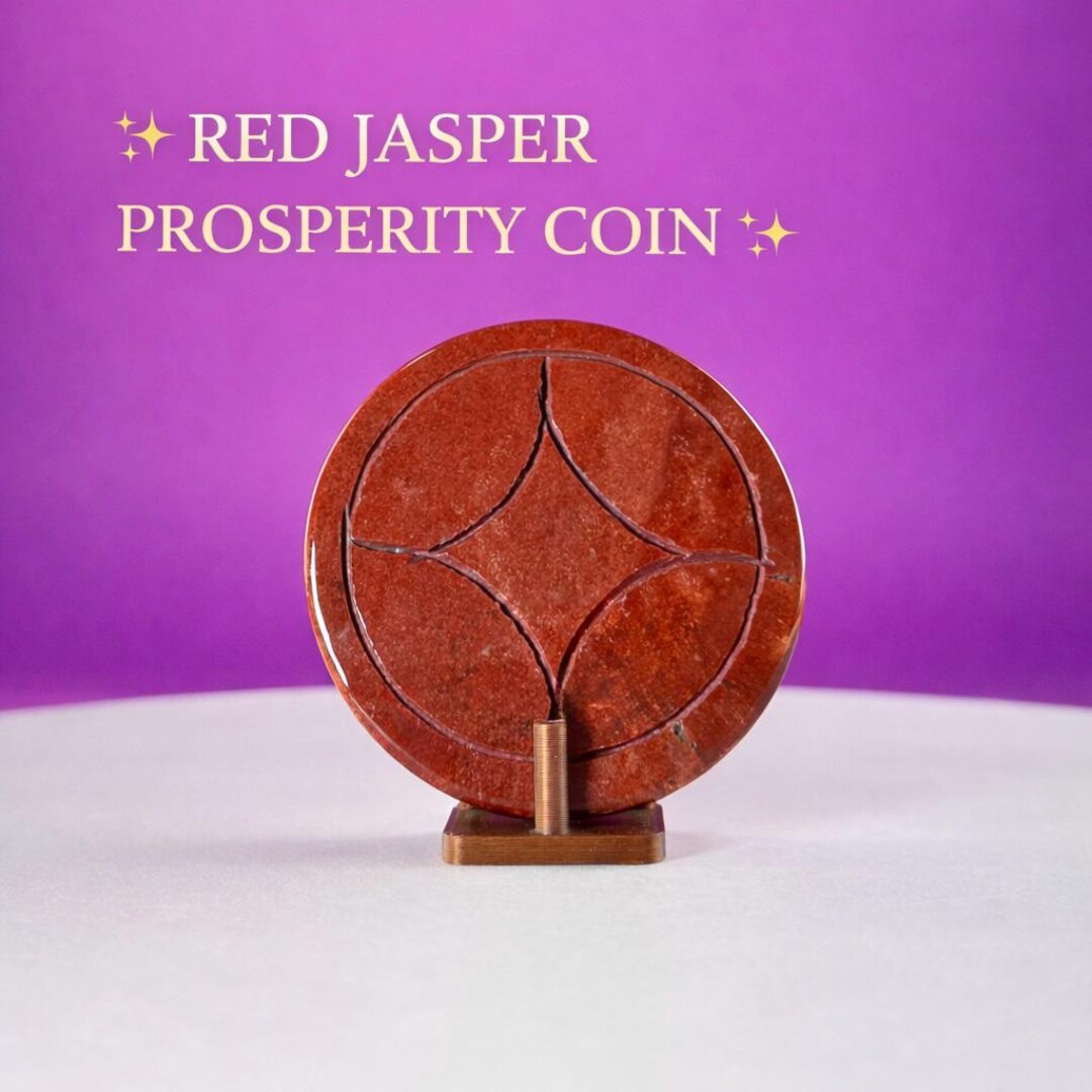 Red Jasper Money Coin — Abundance, Stability & Manifestation Energy - Etsy