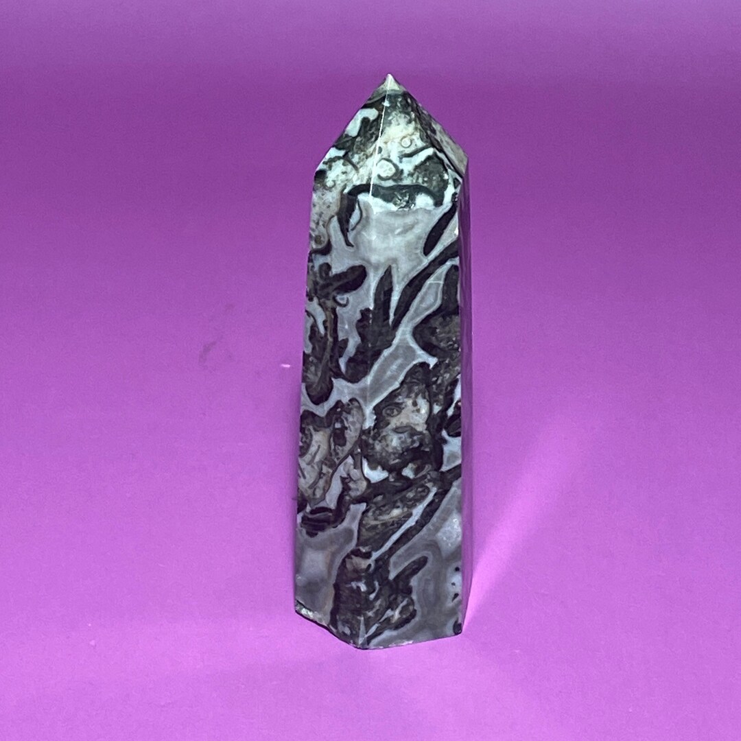 Picasso Jasper Tower, Picture Jasper Obelisk, Healing Crystal, Reiki