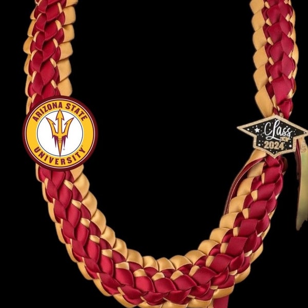 Asu graduation Lei Arizona gold maroon