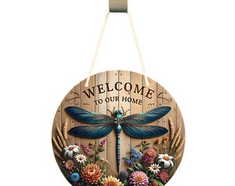 Front Door Welcome Sign - 12 Inches Round