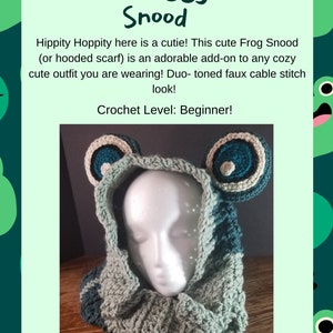 Frog Snood digital pattern
