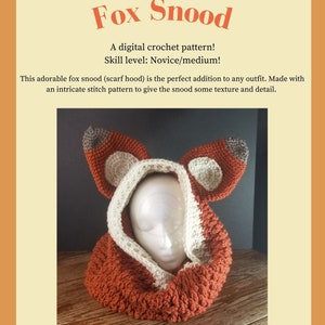 Fox Snood_digital crochet pattern
