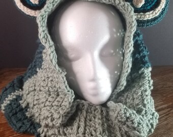 Frog Snood_scarf hood