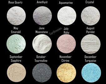 Gemstone Crushed Fine Raw Stone Powder, Birthstone Powder, Healing Crystal Fine Dust Powder Great for Woodworking Massage Painting Crafts