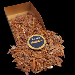 Orange Kyanite Natural Coarse Crushed 3-5mm Gemstone Unique Healing Crystal for Meditation Ring Inlay