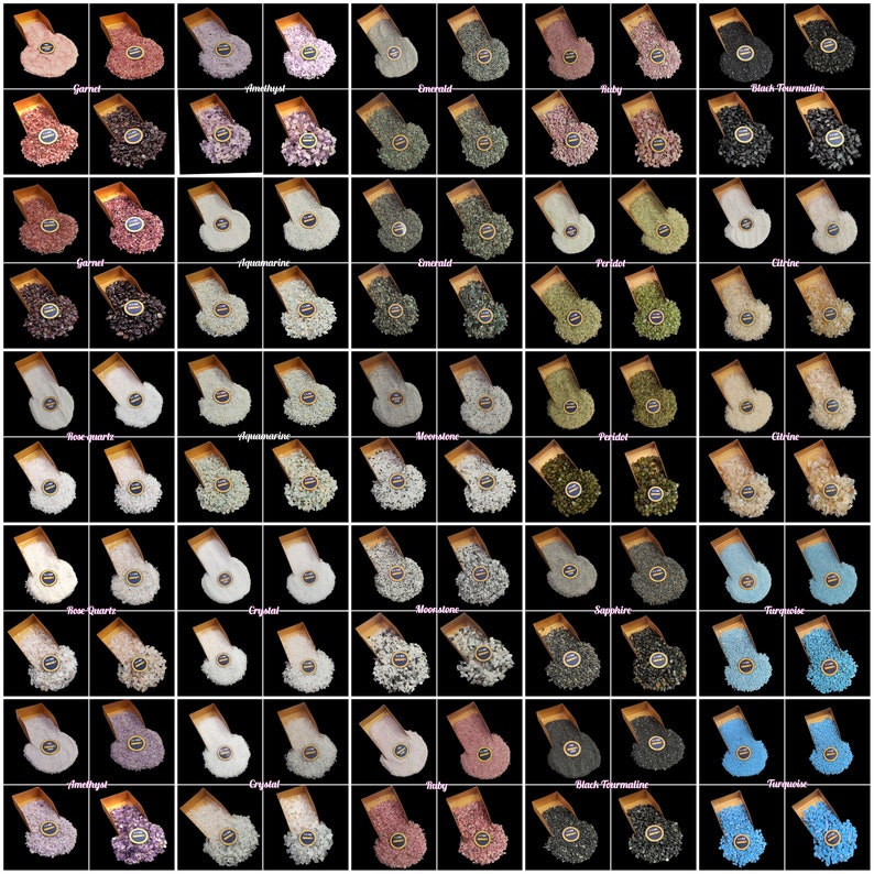 Wholesale Gemstone Crushed Fine Raw Stone Powder | Healing Crystal Crushed Coarse Powder | Great For Resin Art Woodworking Painting Crafts