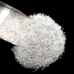 Rose Quartz Crushed Raw Stone Powder, 1-3mm Rose Quartz Powder, Healing Rose Quartz Crushed Powder Great for Craft, Rose Quartz Thick Powder