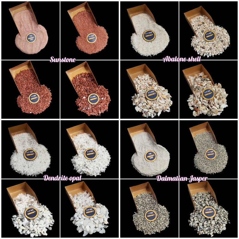 Wholesale Gemstone Crushed Fine Raw Stone Powder | Healing Crystal Crushed Coarse Powder | Great For Resin Art Woodworking Painting Crafts