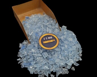 スイスブルーハイドロクォーツ砕石宝石、樹脂アートジュエリー製作用