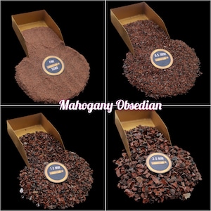 Natural Mahogany Obsedian Coarse Crushed Fine Dust Sand Gemstone Powder Massage Powder Wood Working Wood Inlay Ring Inlay Resin Art