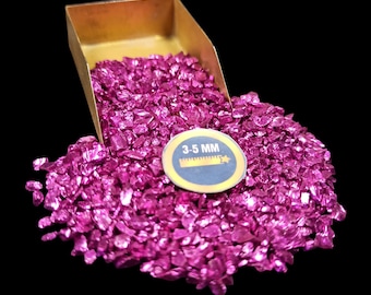 3-5mm Coarse Pink Metallic Crushed For Woodworking Supplies, Art Materials For Fish Tank House Decor Craft Art Making Nail Art Making