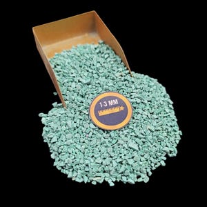 Malachite Crushed Raw Stone Powder, 1-3mm Blue Powder, Synthetic Malachite Crushed Powder Great for Woodworking, Green Thick Powder