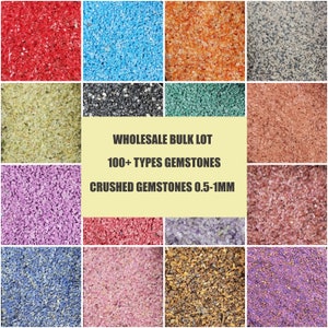 99+ Gemstone Crushed Coarse Powder 0.5-1mm Great For Woodworking Ring Inlay Resin Art Crafts & Jewelry Making - Gemstone Inlay Material