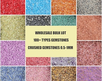 99+ Gemstone Crushed Coarse Powder 0.5-1mm Great For Woodworking Ring Inlay Resin Art Crafts & Jewelry Making - Gemstone Inlay Material