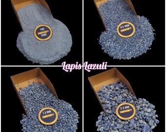 Natural Lapis Lazuli Gemstone Crushed Powder for Jewelry Making & Crafts - Genuine Gemstone Inlay Material Crushed Great for Woodworking