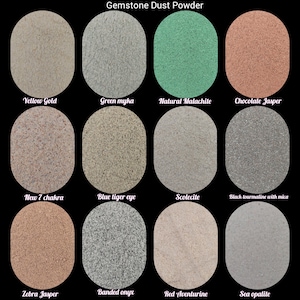 Natural Crushed Coarse Gemstones Powder Fine Dust Sand For Massage powder Resin Art Making Crystal Hilling Wood Working Wood Inlay