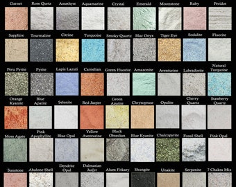 99+ Gemstone Crushed Fine Raw Stone Sand Powder, Crushed Powder, Healing Crystal Dust Powder Great for Woodworking Massage Painting Crafts