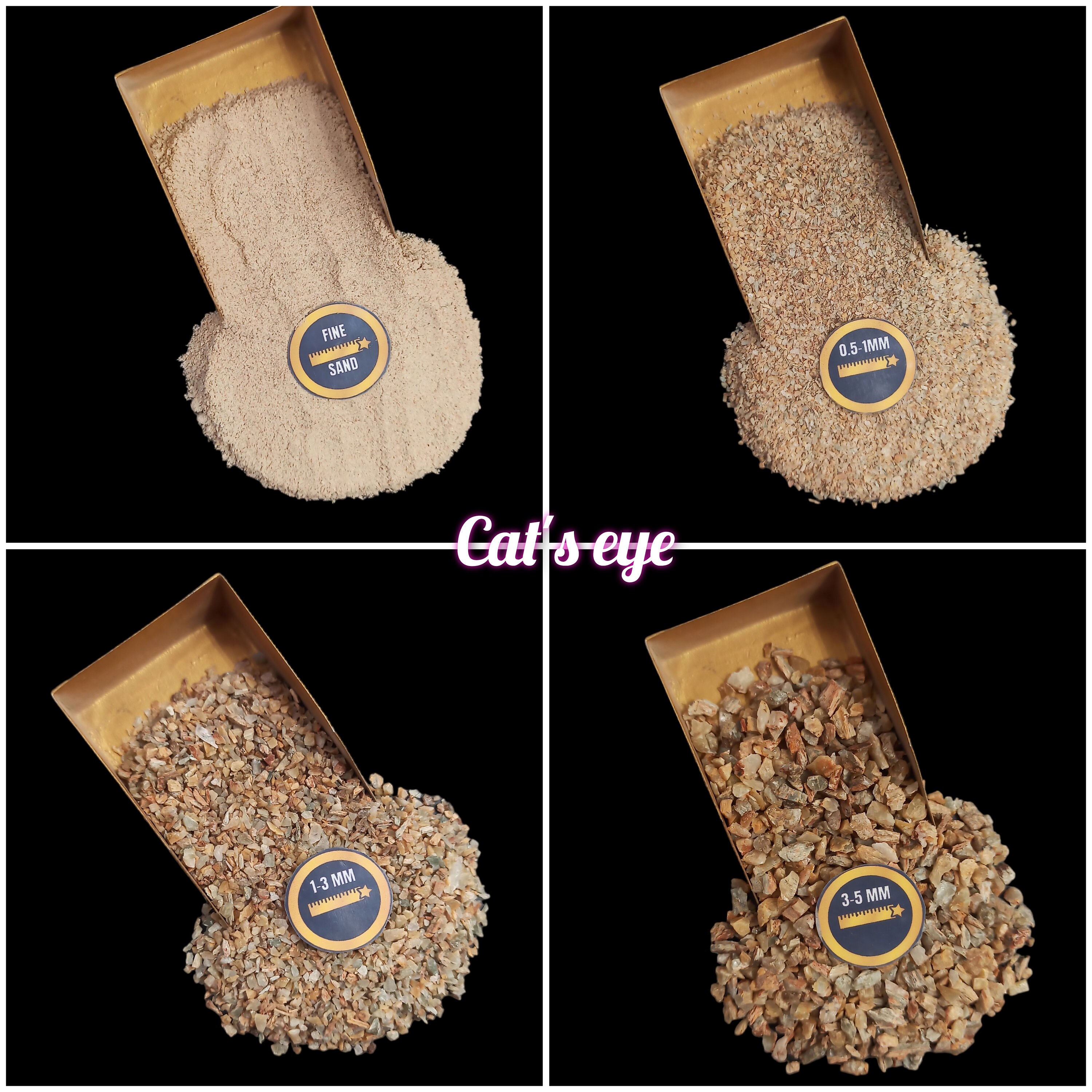Natural Cats Eye Fine Dust Gemstone Powder Coarse Crushed For Jewelry Making Resin Art Home Art Wood Working Fish tank