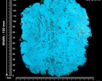 Turquoise Stone Craft Blank, Large Turquoise Coaster Slab, DIY Wall Clock & Watch Making Base, Craft Stone for Jewelry, Resin, Art Decor