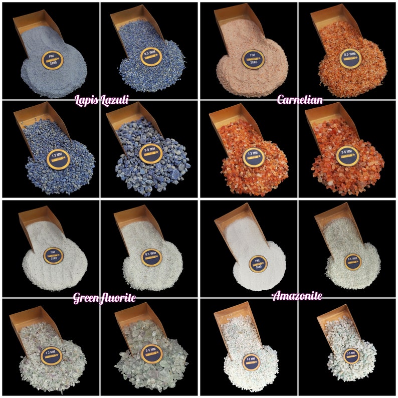 Wholesale Gemstone Crushed Fine Raw Stone Powder | Healing Crystal Crushed Coarse Powder | Great For Resin Art Woodworking Painting Crafts