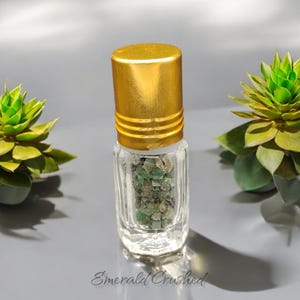 Geboortestenen verpletterde edelstenen roll-on glazen fles voor etherische oliën vulmiddel DIY | DIY-fles van 3 ml | Doordrenkt je oliën met helende energie