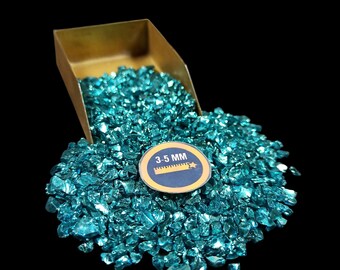 Coarse Crushed Turquoise Blue Metallic 3-5mm For Fish Tank Decorative Art House Decor Jewelry Art Making Fish Tank Ring Inlay